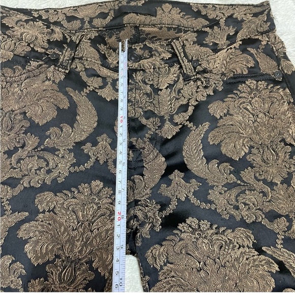 7 For All Mankind black / gold color tapestry skinny pants - Picture 13 of 16